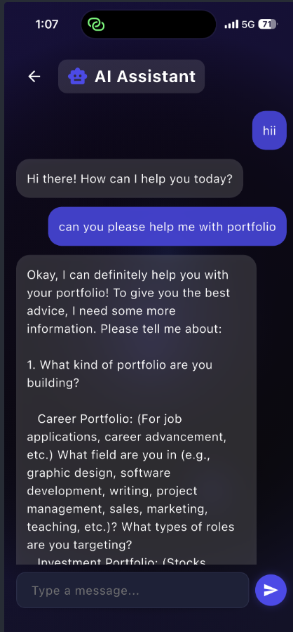 Optifolio — AI assistant