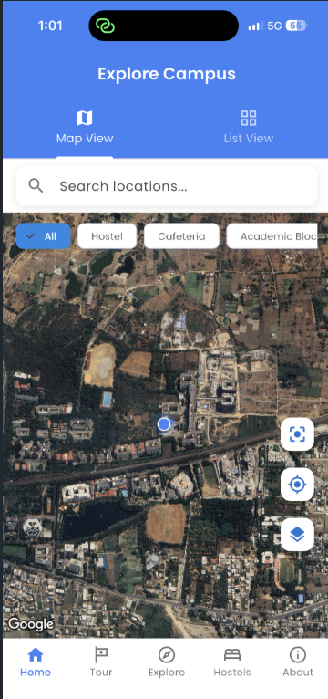 VTour — Campus map
